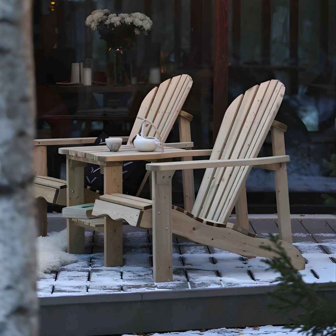 Amata Nordwood Adirondack Double Chair