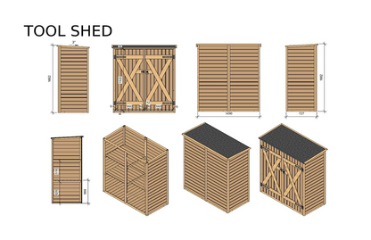 Garden Shed with Shelving System