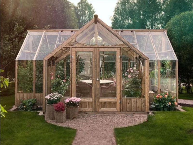 tobacco greenhouse for sale Exaco 15 ft. W x 19 ft. 11 in. L Cathedral Victorian at Tractor Supply Co That solid wood structure helps keep the greenhouse stable season after season tobacco greenhouse for sale Golden