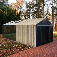 Scandiglas with storage and accoya