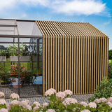 Scandiglas with storage and accoya