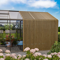 Scandiglas with storage and accoya