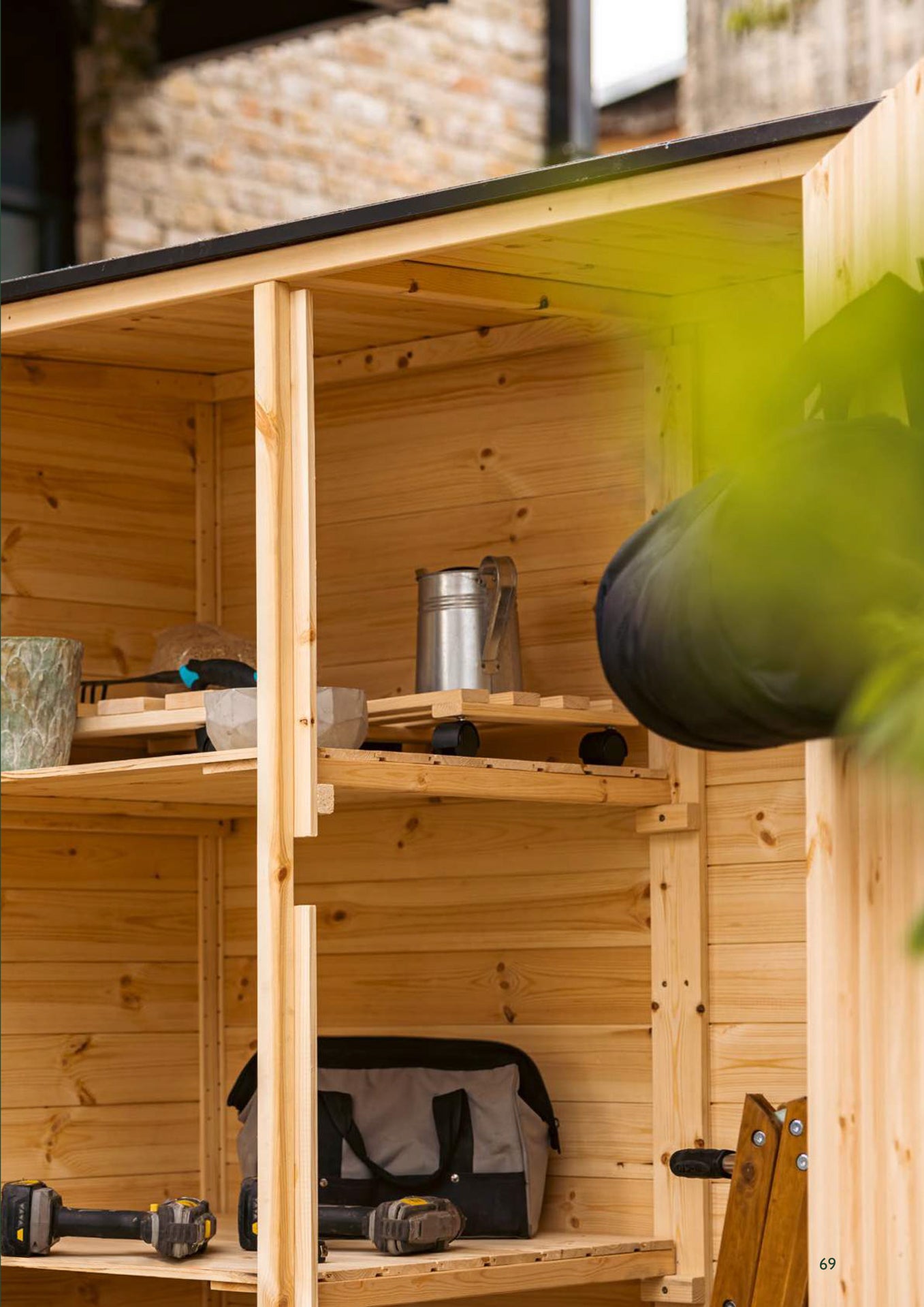 Garden Shed with Shelving System