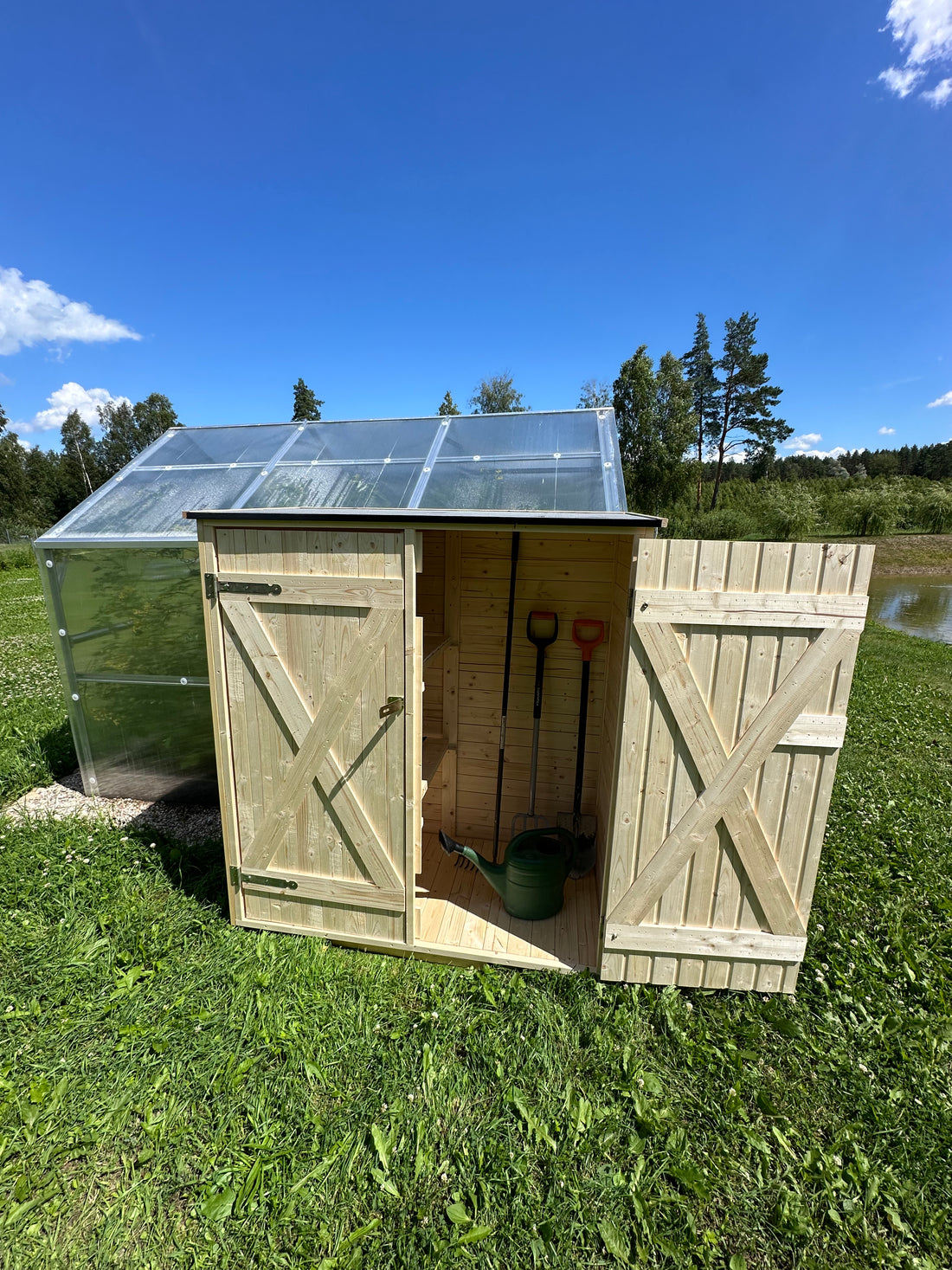 Garden Shed with Shelving System