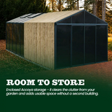 Scandiglas with storage and accoya
