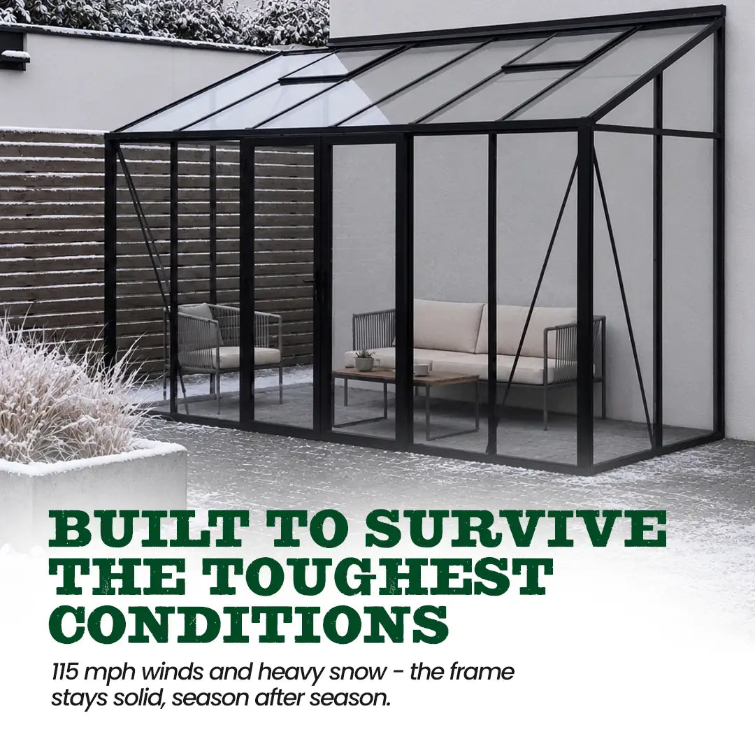 Scandiglas Lean-To Greenhouse