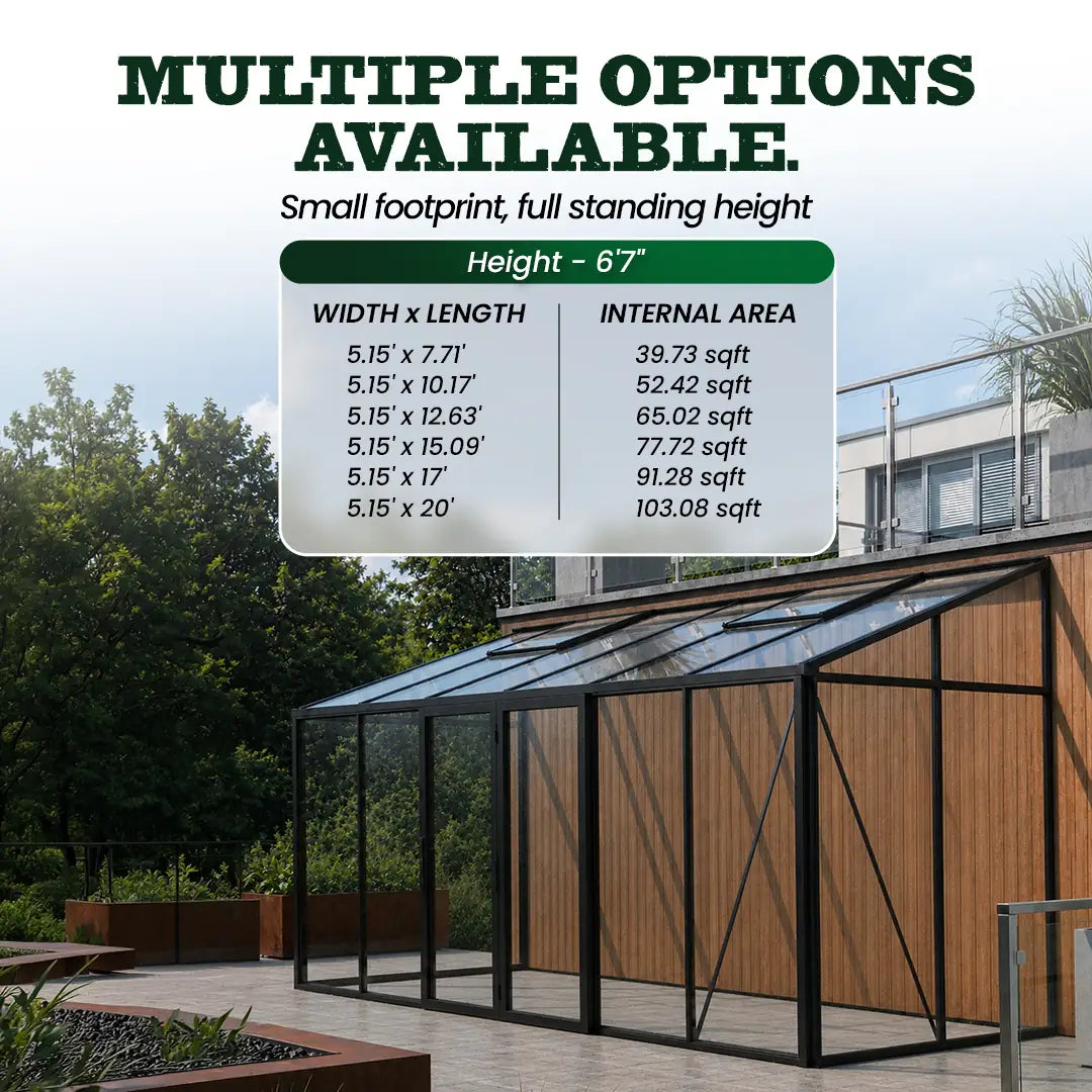 Scandiglas Lean-To Greenhouse