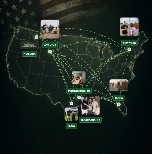 A map of the United States marking the gardens we have visited